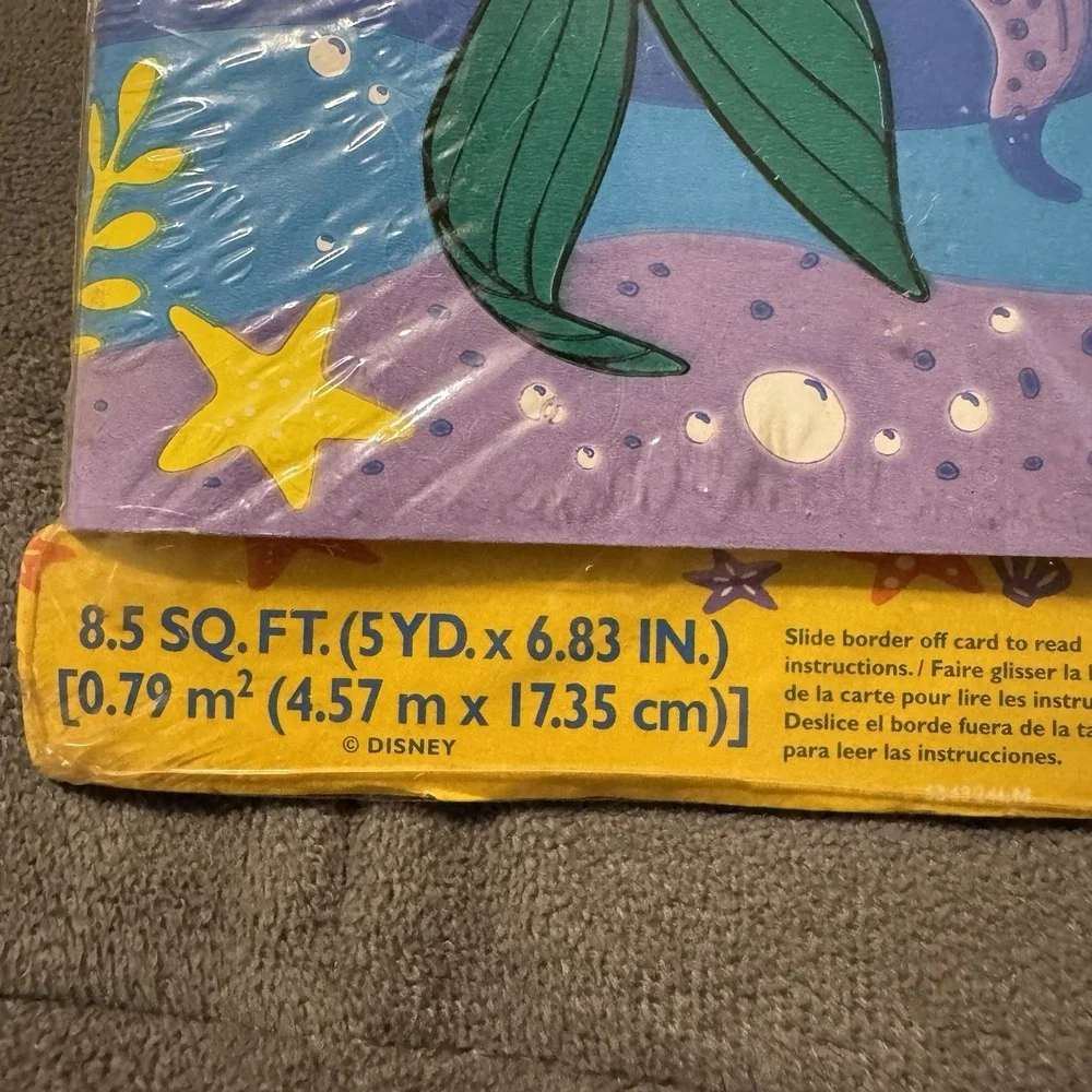 Vintage Little Mermaid Ariel WallPaper‎ Border 8.5 ft. Disney Kid Bedroom Decor